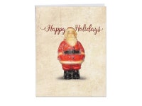 NobleWorks - Christmas Antiquities - Vintage Santa Claus Ornament Christmas Card with Envelope (8.5 x 11 Inch) J6719BXSG - Newegg.com