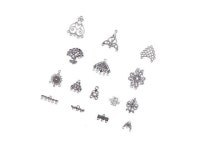 120Pcs 15-Style Antique Silver Tin Ear Chandelier Ear Jewelry Making Kit For Ear Drop And Charm Pendant - Newegg.com