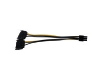 15 Pin SATA Male to 2 Female 6 Pin PCI-E PCIe PCI Express Graphics Video Display Card Dual Sata to 6pin Power Cable for PC... 