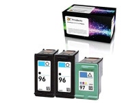 Refilled Ink Cartridge Replacement For Hp 96 And Hp 97 For Officejet 7310 7210 Deskjet 9800 6988 6980 Photosmart 8050 (2 Black 1... 