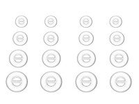 16pcs- 4XS/4S/4M/4L (CL-NSEN) Comfort Noise Isolation Replacement Eartips Earbuds Adapters Compatible with Sennheiser HD 1... 