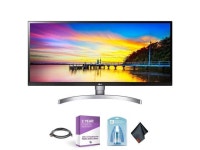 LG 34 Class 21:9 UltraWide Full HD IPS LED Monitor with HDR 10... + Cleaning Kit + HDMI-to-USB-C Thunderbolt 3 Adapter... 