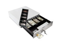 Tray, White and Stainless Steel Front Cash Drawers, Removable Coin Compartment, 24V, RJ11/RJ12 Key-Lock, Me (FAF500049) - Newegg.com