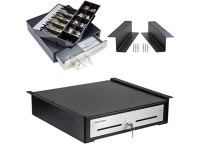 Steel Front Cash Drawer for POS, Fully Removable 2 Tier Cash Tray 5 Bill 8 Coin Compartment 24V RJ11/RJ1 (FAF500053) - Newegg.com