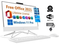 HP 2024 All-in-One Desktop, 21.5 FHD, Free Microsoft Office 2021 with Lifetime License, Intel Dual-Core Celeron J4025 2GHz, 16GB... 