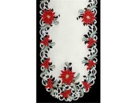 Sinobrite H7795 Red Poinsettia Oval Runner 16 x 45 in. - Newegg.com
