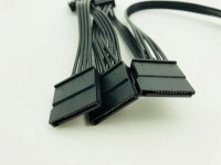 4Pin 18AWG Wire For Hard Drive IDE Molex to 5 Port 15Pin SATA Power Cable Adapter Cord Lead HDD SSD PC Computer Server for Miner... 