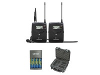 ME 2-II Lavalier Mic G: (566 to 608 MHz), iSeries Waterproof System Case & 4-Hour Rapid Charger (4 AA Rechargeable Battery)... 