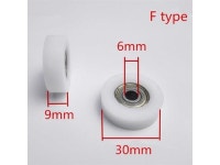 5pcs 6*30*9 mm F type nylon plastic idler pulley ball bearings Door and window wheel 626 POM flat slide wheel - Newegg.ca 5pcs 6... 