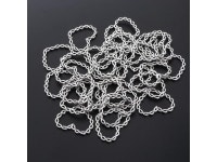 30Pcs Heart Shaped Hanging Ornament Bead Jewelry Decor Charm Pendant slivery - Newegg.com