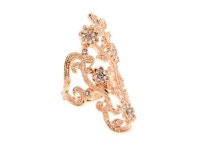 Punk Hollow Flower Crystal Rhinestone Armor Knuckle Finger Ring Gold Size 8 - Newegg.ca Punk Hollow Flower Crystal Rhinestone... 