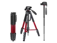 Tripod Monopod with 3Way Swivel Pan HeadBag for DSLR CameraDV Video CamcorderLoad up to 88 pounds4 kilograms RedSAB264 - Newegg.com
