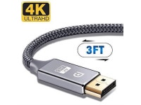 디피텍 | DisplayPort Cable 4K DP Cable Nylon Braided 4K60Hz 1440p144Hz Ultra High Speed DisplayPort to DisplayPort Cable 3ft for Laptop PC...
