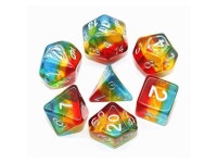 Dice DND Rainbow Dice Set Fit Dungeons and Dragons DD RPG Pathfinder MTG Role Playing Games Table Games Polyhedral Dice 4 Layers... 