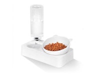 Pet Automatic Water Feeder Dog Cat Food Bowl with Water Dispenser Double Bowl Drinking Raised Stand Dish Bowls Pet Supplies(L)... 