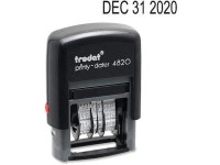 Trodat 4820 Self-Inking Stamp, Date Only, 3/8 x 1 5/8, 65% Recycled, Black - Newegg.com