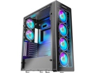 Used - Like New: MUSETEX 6 PCS RGB Fans ATX Mid-Tower Case with 2 × USB 3.0, Computer PC Gaming Case, Tempered Glass Cooling... 