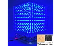 3D Light Cube Kit 8x8x8 Blue LED MP3 Music Spectrum DIY Electronic Kit - Newegg.com