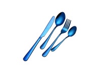 Stainless Steel Flatware Set With Knives Forks Spoons Blue - Newegg.com