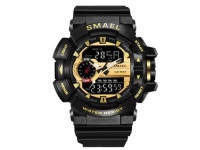 Mens Sport Quartz Digital Watch Blackgold - Newegg.com