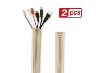Cable Management Sleeve With Zipper Extendable Cord Organizer System Wrap Wire Cable Cover Sleeve Holder Keep Home Office Clean... 