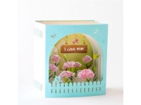 G2059 3D Mothers Day Greeting Cards I Love Mom Hollow Cover Paper Handmade Anniversary Birthday Card Gifts for Mother Mom Blue... 