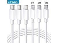 USB C to Lightning Cable 3Pack 6FT, for iPhone Fast Charger Cable USB-C Power Delivery Charging Cord for i-Phone 14/13/12/12 PRO... 