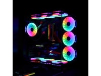 RGB Series Case Fans 120mm with Remote Controller Fan Hub and Extension, Quiet Edition High Airflow Adjustable Colorful PC Case... 