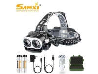 com 2 LED 2xT6&#47;L2 Super Power Headlamp Rechargeable Headlight Zoom With 18650 Battery Bicycle Light Waterproof Head Torch... 