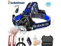 com IR Sensor LED Headlamp Fishing lamp Super bright LED Headlight Use T6/L2/V6 lamp beads Support zoom Powered by 18650... 