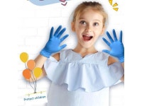 20Pcs Childrens Disposable Latex Rubber Gloves Household Cleaning Experiment Catering Gloves Universal Left And Right Hand Kids... 
