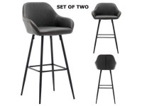 Premium Upholstered Gray Accent Bar Chair, Set of 2, 29 - Newegg.com Premium Upholstered Gray Accent Bar Chair, Set of 2, 29... 