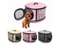 Small Pet Dog Cat Puppy Carrier Portable Cage Crate Transporter Bag Gray - Newegg.com