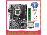 FOR B75 BTC Mining Motherboard 12 PCIE to USB A1155 DDR3 4GB 1600Mhz RAM+G1620 CPU+SATA Cable B75 ETH Miner Mining - Newegg.com