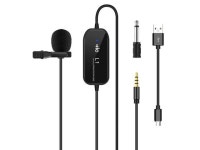 L1 Lavalier 6 meter long thread Microphone Rechargeble Lapel Condenser Microfone Clip-on Handsfree Collar Mic For Phone Canon... 