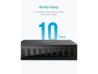 60W 10-Port USB Wall Charger, PowerPort 10 for iPhone Xs/XS Max... Air 2/Mini, Galaxy S9/S8/S7/Edge/Plus... 