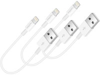 Short Lighting Cable, 10 Pack 7-Inch iPhone Cord Data Sync USB... 7/7 Plus / 6/6 Plus / 5S / iPad/iPod... 