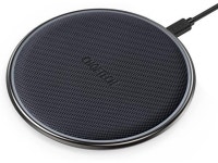 Wireless Charger, Qi Certified Zinc-Alloy & PU Ultra-Slim 10W Max Wireless Charging Pad, Compatible iPhone Xs/XS Max/XR/X/8/8... 
