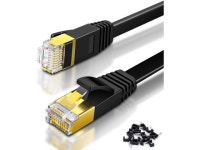 AOFORZ - Ethernet Cable Cat6 100ft - Black Flat High Speed... com AOFORZ - Ethernet Cable Cat6 100ft - Black Flat High Speed... 