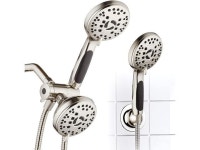 C Extra Long 6 Foot Stainless Steel Hose ?C Anti Slip Grip ?C... com High Pressure 48-mode Luxury 3-way Combo ?C Dual Rain... 