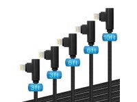 iPhone Charger Cable 90 Degree, 5 Pack [3/3/6/6/10FT] Lightning Cable Cord Fast Charging Data Cable Nylon Braided Compatible with... 