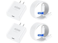 iPhone 16 Pro Max Charger Fast Charging 45W USB C iPhone 16 Super Fast Charger Block with 10ft Long Type C Charging Cable Cord... 