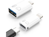 USB C Female to Lightning Male Adapter Lightning Male to USB-A Female OTG Adapter Connector for iPhone 14/13/12/11 Pro Max/iPad... 