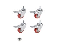 SM-AMS-230008 - Newegg.com 4 Pack 3" Heavy Duty Caster... Set of 4 Red (4 with Brakes) Nuts Include SM-AMS-230008 - Newegg.com