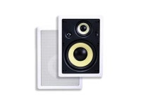 3Way Fiber InWall Speakers 8 Inch Pair With Removable And Paintable Grille Caliber Series - Newegg.com