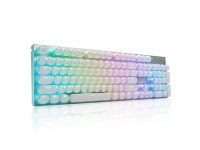 RGB Backlit Blue Switch Tactile Clicky Typewriter Style Water Resistant 104 Keys AntiGhosting for Mac PC White - Newegg.com