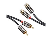 to Cable JampD GoldPlated Copper Shell Heavy Duty 2 RCA Male to 2 RCA Female Stereo Audio Extension Cable RCA Cable 3 Feet... 