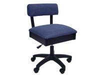 H8130 Adjustable Height Hydraulic Sewing and Craft Chair with Under Seat Storage and Solid Fabric Duchess Blue Fabric - Newegg.com
