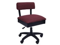 H8150 Adjustable Height Hydraulic Sewing and Craft Chair with Under Seat Storage and Printed Fabric Ruby Red - Newegg.com