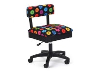 H8013 Adjustable Height Hydraulic Sewing and Craft Chair with Under Seat Storage and Printed Fabric Buttons - Newegg.com
